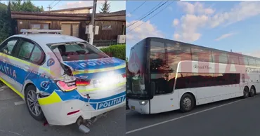 Автобус из Молдовы врезался в авто полиции Румынии: в ДТП пострадали двое полицейских