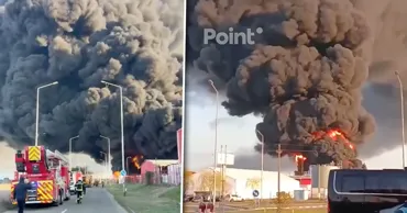 В Румынии произошёл крупный пожар на заводе по производству полистирола