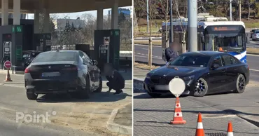 В Кишинёве водитель BMW повредил свой автомобиль после неудачного дрифта