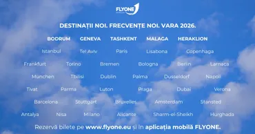 FlyOne lansează orarul de zboruri pentru 2026 și cinci destinații noi Ⓟ