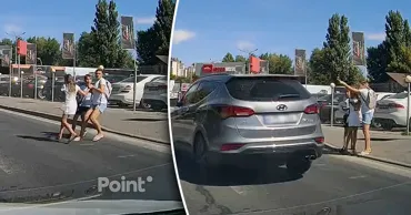В Кишиневе идентифицировали водителя Hyundai, не уступившего дорогу пешеходам