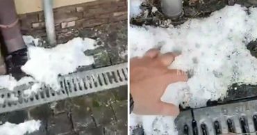 В поселке Демидов 2 июня выпал снег.