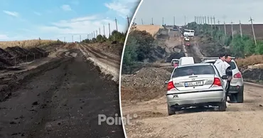В Хыртопе школьный автобус с 56 учениками застрял в грязи