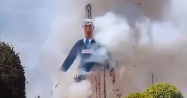 В Испании на Пасху взорвали чучело Нетаньяху: Следуем традиции сожжения Иуды