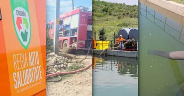 Apa obținută din deșeuri a fost folosită la stingerea unui incendiu din Geamăna