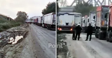 Дальнобойщики жалуются на дорогу к государственному порту Джурджулешты