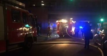 В Германии загорелся поезд с футбольными фанатами.