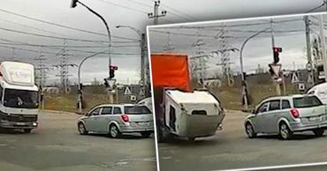 В столице на ходу откинулась кабина грузовика. Коллаж: Stiri.md