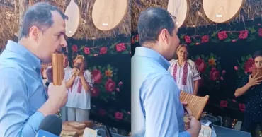 Premierul Vasile Tofan, moment inedit la Festivalul Zemii: A cântat „Alunelul” la nai