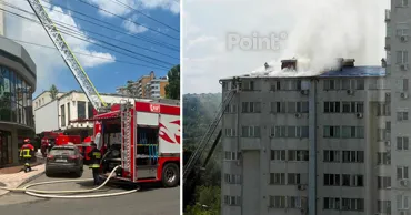 В Кишинёве из-за пожара в многоэтажке, эвакуировали жильцов