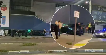 Un Ford Mustang a intrat în fațada unui magazin, în apropierea sediului IGP