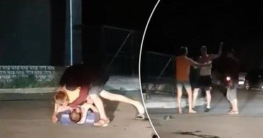 На столичной улице драка между молодыми людьми закончилась объятиями. Коллаж: Point.md