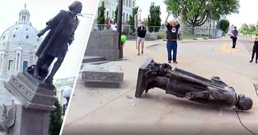 В США объявили войну памятникам "расисту" Колумбу. Фото: Point.md.