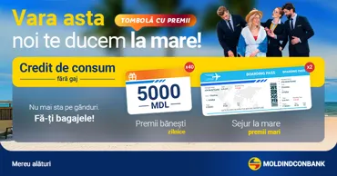 Moldindconbank: Te așteaptă premii zilnice și vacanțe de vis la mare Ⓟ