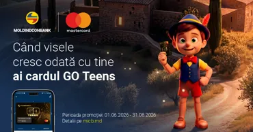 Vara premiilor începe cu cardul Mastercard GO Teens de la Moldindconbank Ⓟ