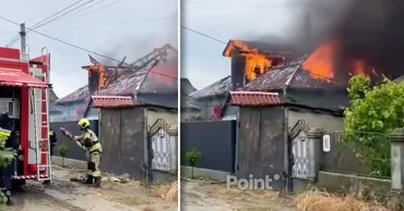 В Кагуле пожар в частном доме тушили три пожарных расчёта