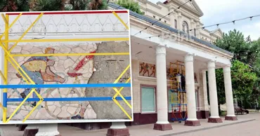 В Кишинёве началась реставрация мозаичного ансамбля "Спорт"