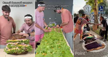 В Молдове сделали самый большой сэндвич и раздали его нуждающимся