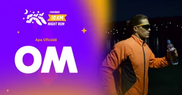 OM — apa oficială a aventurii de noapte Chisinau 10 km Night Run 2026 Ⓟ