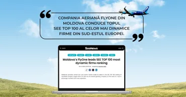 FlyOne, lider în clasamentul „See Top 100 cele mai dinamice companii” Ⓟ