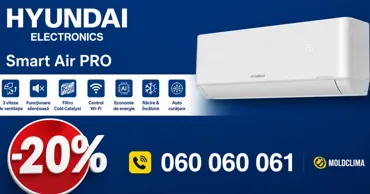 Moldclima: Hyundai Smart Air Pro la preț redus la Port Mall Ⓟ