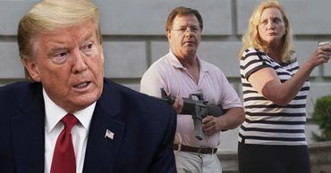 Трамп ретвитнул видео с парой, направившей оружие на протестующих. Фото: Point.md.