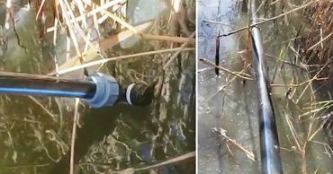 Контрабандисты соорудили под водой трубопровод для переправы спирта в Молдову.Фото: Point.md.