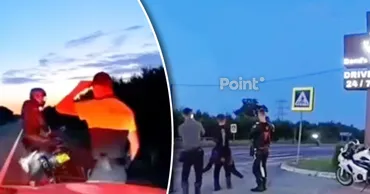 В Страшенах полиция остановила мотоциклиста за агрессивное поведение на дороге