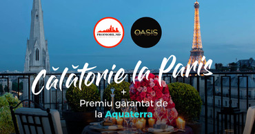Proimobil.md и Oasis разыгрывают путешествие в Париж.