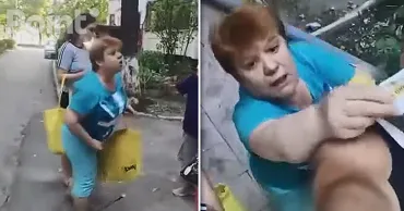 Certuri între o femeie care împărțea materiale PAS și locuitorii unui bloc din Chișinău