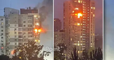 La Kiev, o dronă rusească a lovit un bloc cu 24 de etaje: Au murit două persoane