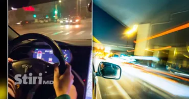 Șoferul unei Tesla, surprins cum circula cu peste 100 km/h. INSP a înregistrat cazul