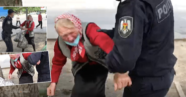 В Кишиневе полицейские жестоко обошлись со старушкой из-за пучка зелени.