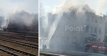 В Окнице произошёл пожар в здании железнодорожной станции