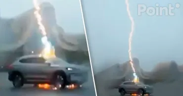 Электромобиль BYD трижды поразила молния — и ничего не случилось