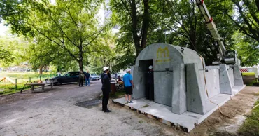 В Таллине установили первое в Эстонии модульное укрытие