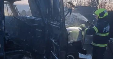 На заправке в Бельцах вспыхнул молоковоз