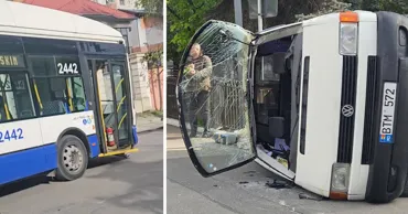 В Кишинёве произошло ДТП с участием троллейбуса