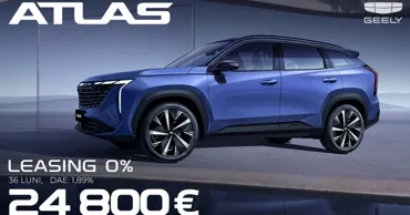 Geely Atlas în leasing cu 0%: preț special de 24 800 de euro și livrare din stoc Ⓟ