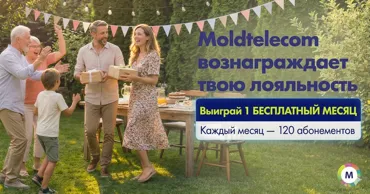 Moldtelecom запускает «Твой бесплатный месяц»: 1000 абонементов до конца года Ⓟ