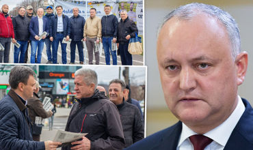Додон: &#34;Представьте себе Кику, раздающего газеты социалистов!&#34;. Коллаж: Point.md