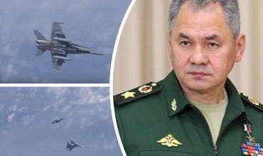 От самолета Шойгу отогнали истребитель НАТО.