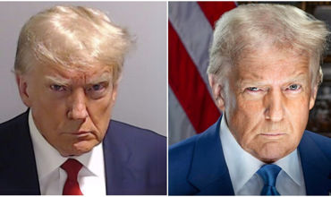 Новый портрет Трампа в качестве президента похож на его скандальное «тюремное» фото.