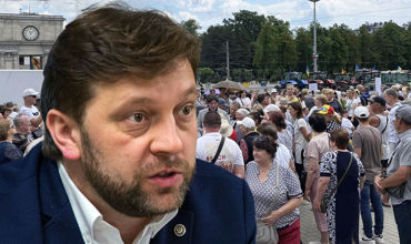 Алайба о протесте: Мы проводим реформу, которую надо было сделать в 2000. Коллаж: Point.md