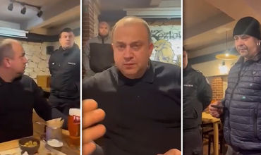Фермера, доставленного в полицию, забрали прямо из кафе. Коллаж: Point.md