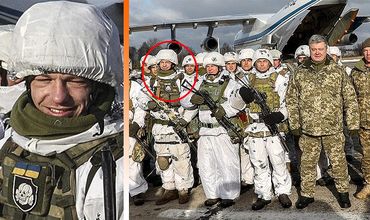 Десантник, снявшийся с Порошенко, объяснил появление шеврона СС на форме