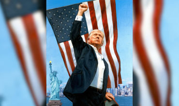 CNN показал портрет Трампа, подаренный Путиным президенту США.