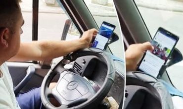 Водитель автобуса, смотревший в телефон, не был уволен.