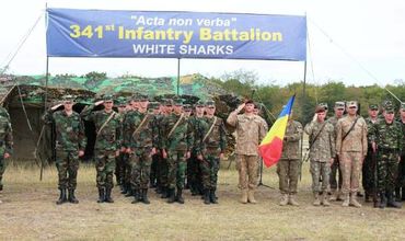 Молдавские военные принимают участие в маневрах Platinum Eagle в Румынии.