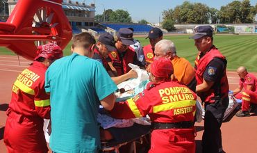 Вертолет SMURD доставил пациентку из Глодян в Кишинев.
